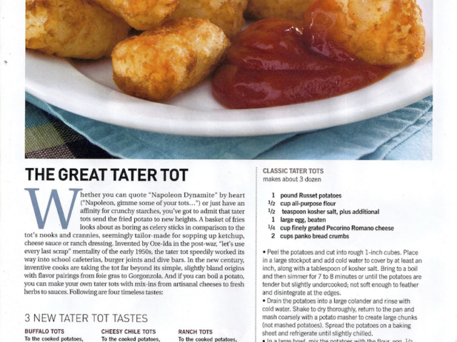 Make your own tater tots