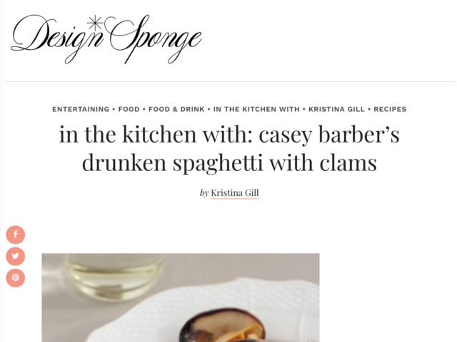 DesignSponge - drunken spaghetti with clams recipe