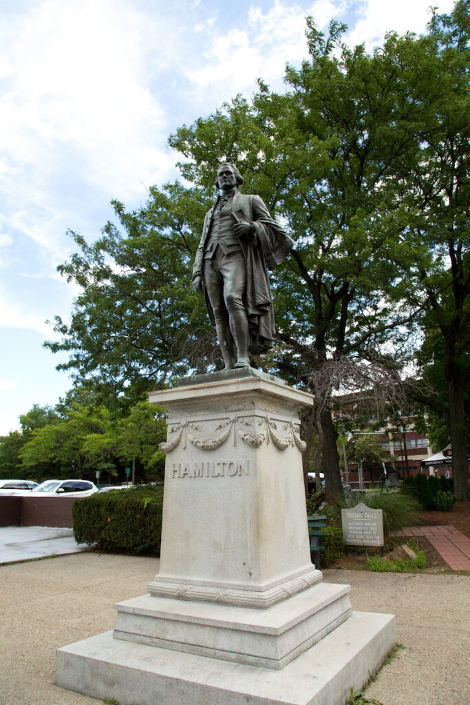 Alexander Hamilton statue at Paterson Great Falls National Historical Park