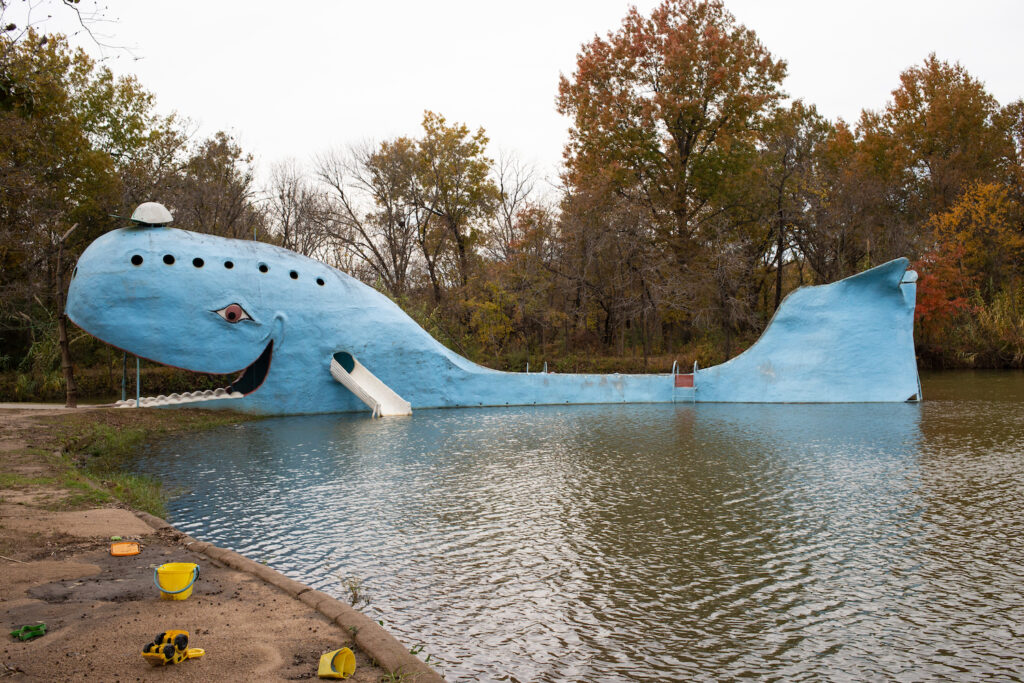 The Blue Whale on Route 66 in Catoosa, Oklahoma
