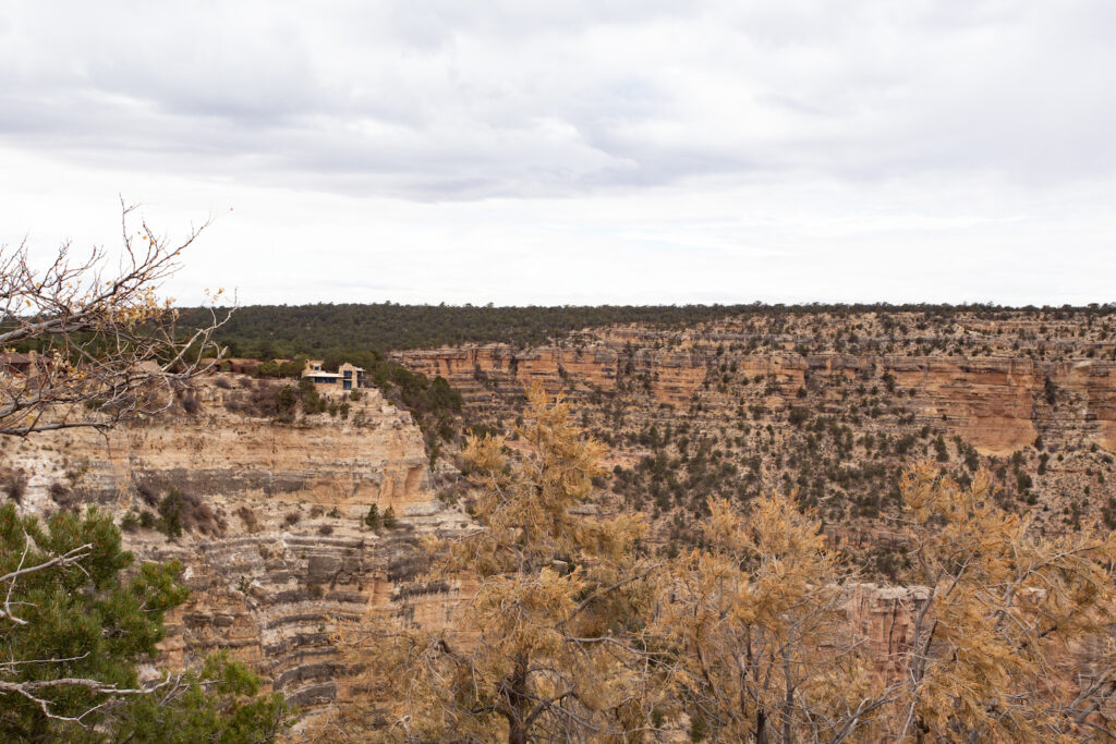 view of the Grand Canyon from the South Rim trail