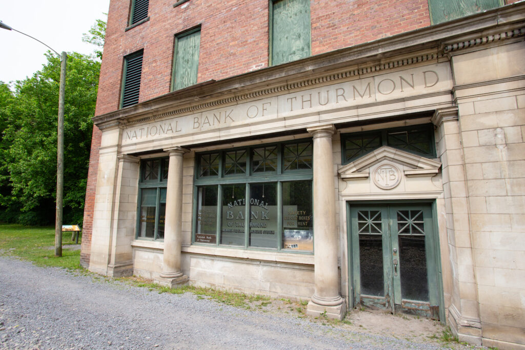 Thurmond National Bank Building facade in Thurmond, WV