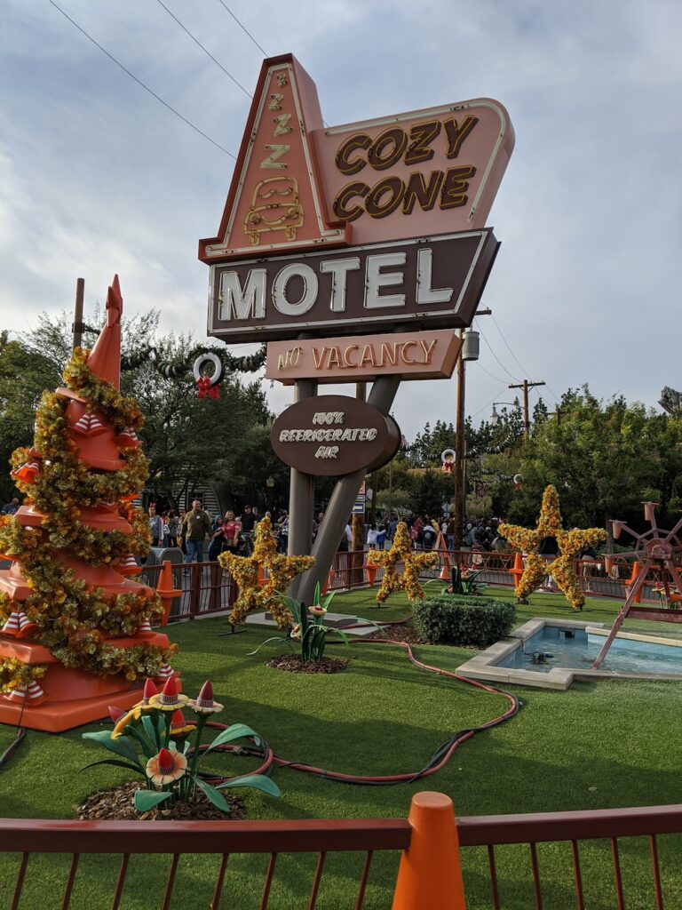 Cozy Cone Motel at Radiator Springs in Disneyland