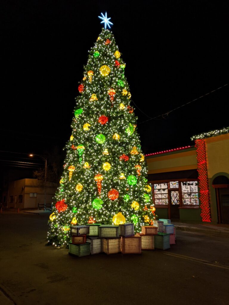 Christmas tree in downtown Williams, AZ