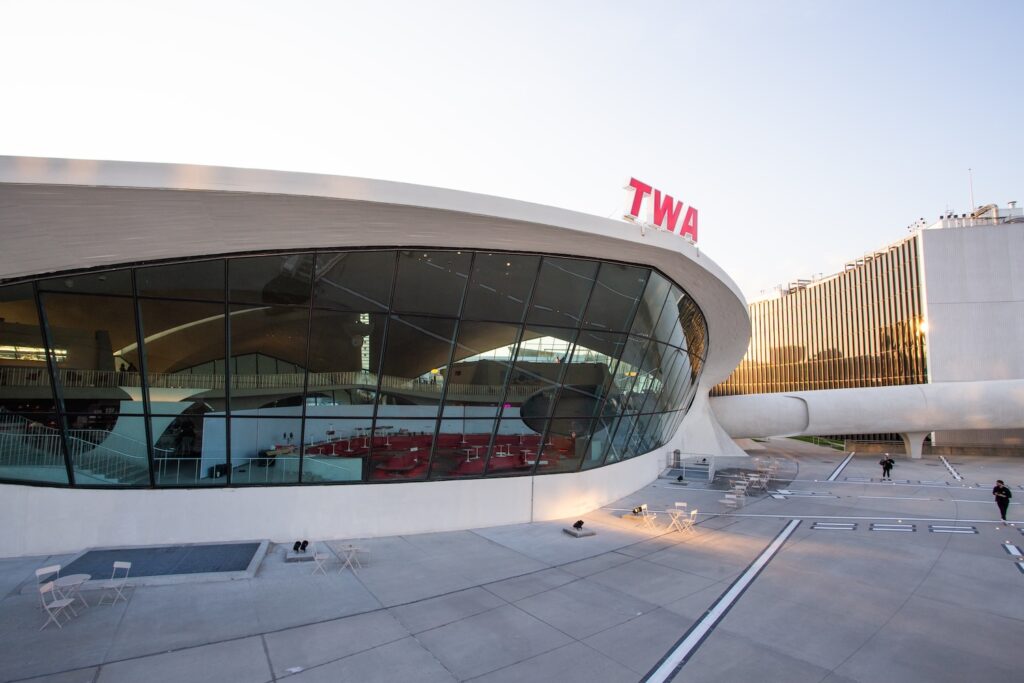 exterior of the TWA Flight Center at JFK Airport