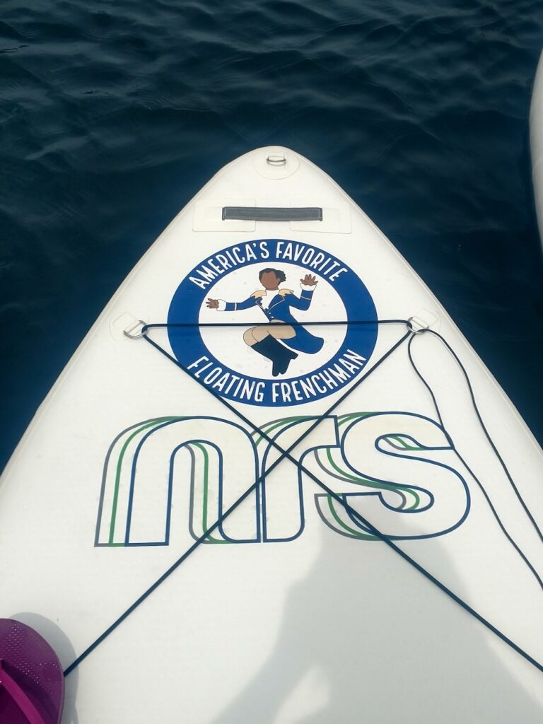 paddleboard with Lafayette sticker