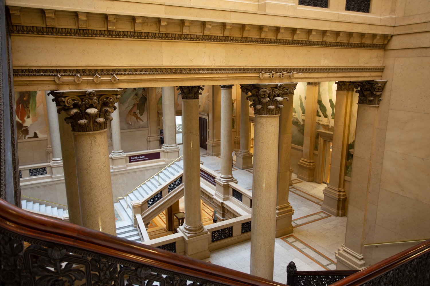 staircase at the Carnegie Museum in Pittsburgh