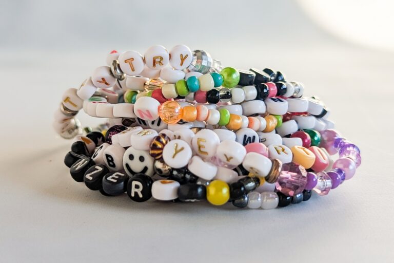 pile of colorful friendship bracelets