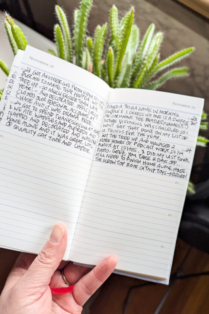 pages from a five-year diary