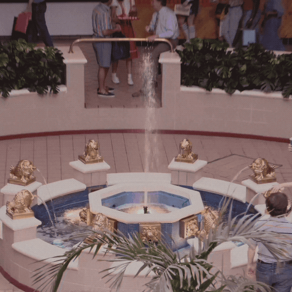 vintage mall architecture seen in a gif