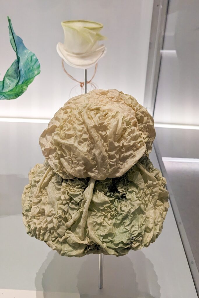 hat that looks like a head of cabbage