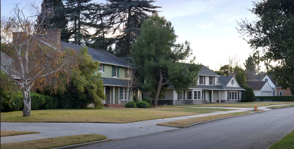 exterior of the Blondie Street set featuring the Griswold house