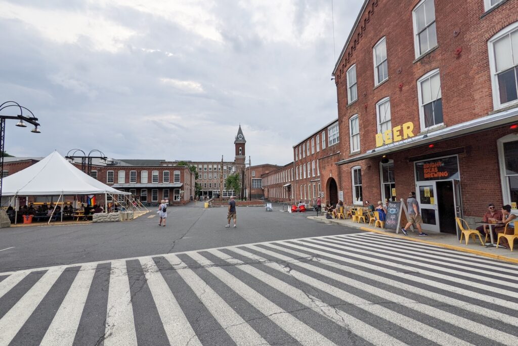 courtyard of MASS MoCA
